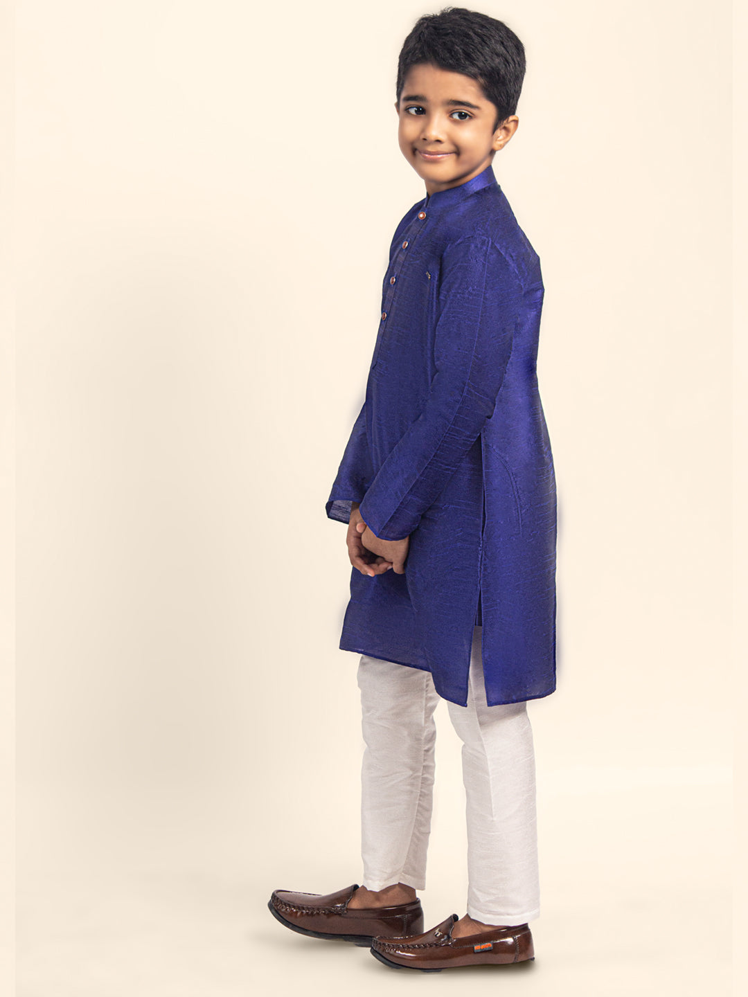 Boys Blue Art Silk Kurta